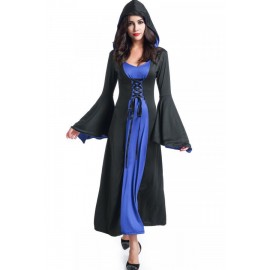 Blue Wicked Dress Beautiful Witch Halloween Cosplay Apparel