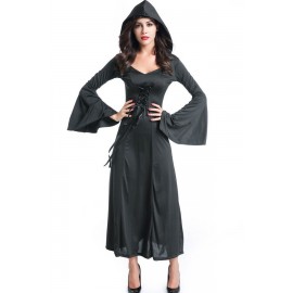 Black Wicked Dress Beautiful Witch Halloween Cosplay Apparel