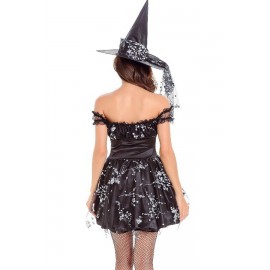 Black Beautiful Fancy Dress Witch Cosplay Apparel