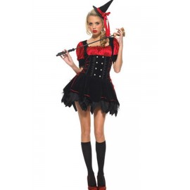 Black Red Beautiful Witch Apparel
