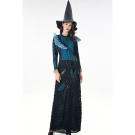 Black Vintage Witch Halloween Party Apparel