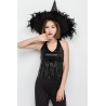 Black Beautiful Two Piece Halloween Witch Cosplay Apparel