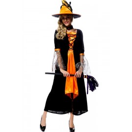 Black Beautiful Witch Halloween Apparel