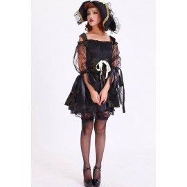Black Beautiful Lace Witch Apparel