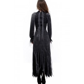 Black Tattered Dress Horror Corpse Bride Halloween Apparel