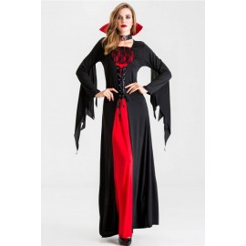 Black Vampire Lace Up Horror Halloween Cosplay Apparel