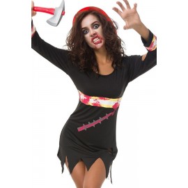Black Firewoman Dress Horror Halloween Apparel