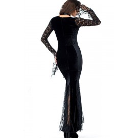 Black Lace Dress Vampire Halloween Apparel