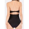 Black Cutout Knotted Halter Padded Beautiful One Piece Swimsuit