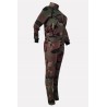 Army-green Camouflage Zipper Up Pocket Casual Coat Pants Set
