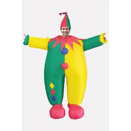 Men Green Clown Inflatable Adult Cute Carnival Apparel