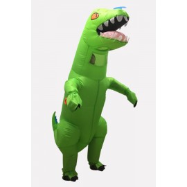 Men Green Tyrannosaurus Rex Inflatable Adult Halloween Apparel