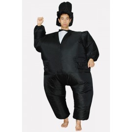 Men Black-white Magician Inflatable Adult Halloween Apparel
