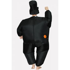 Men Black-white Magician Inflatable Adult Halloween Apparel