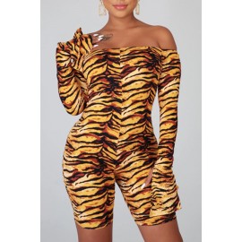 Lovely Stylish Tiger Stripes One-piece Romper