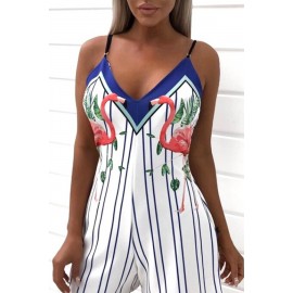 Lovely Beautiful Printed White One-piece Romper