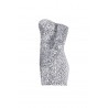Lovely Beautiful Sequined Design Sliver One-piece Romper