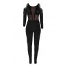 Lovely Beautiful See-through Black One-piece Jumpsuit