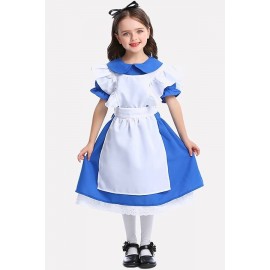 Blue Alice In Wonderland Dress Kids Halloween Apparel