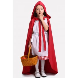 Red Red Riding Hood Cute Kids Cosplay Apparel