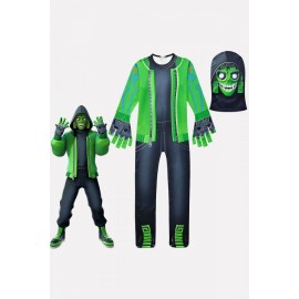 Green Fortnite 3d Print Kids Halloween Cosplay Apparel