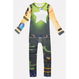 Army-green Fortnite 3d Print Kids Halloween Cosplay Apparel