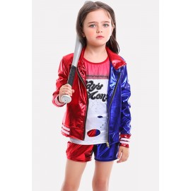 Red Suicide Squad Harley Quinn Kids Cosplay Apparel