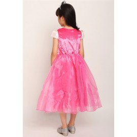 Hot-pink Princess Dress Kids Cute Cosplay Apparel