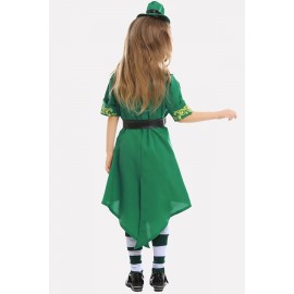 Green St Patrick's Day Leprechaun Kids Cosplay Apparel